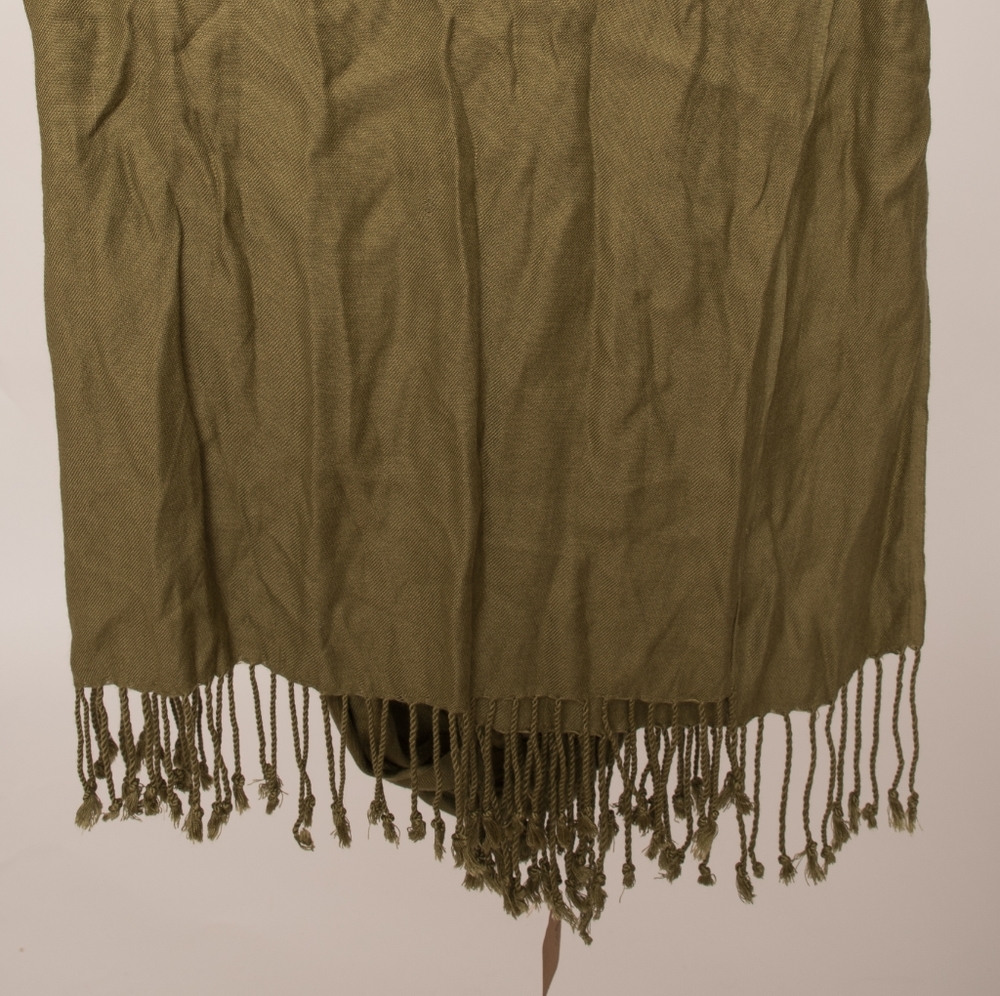 Green Long vintage scarf